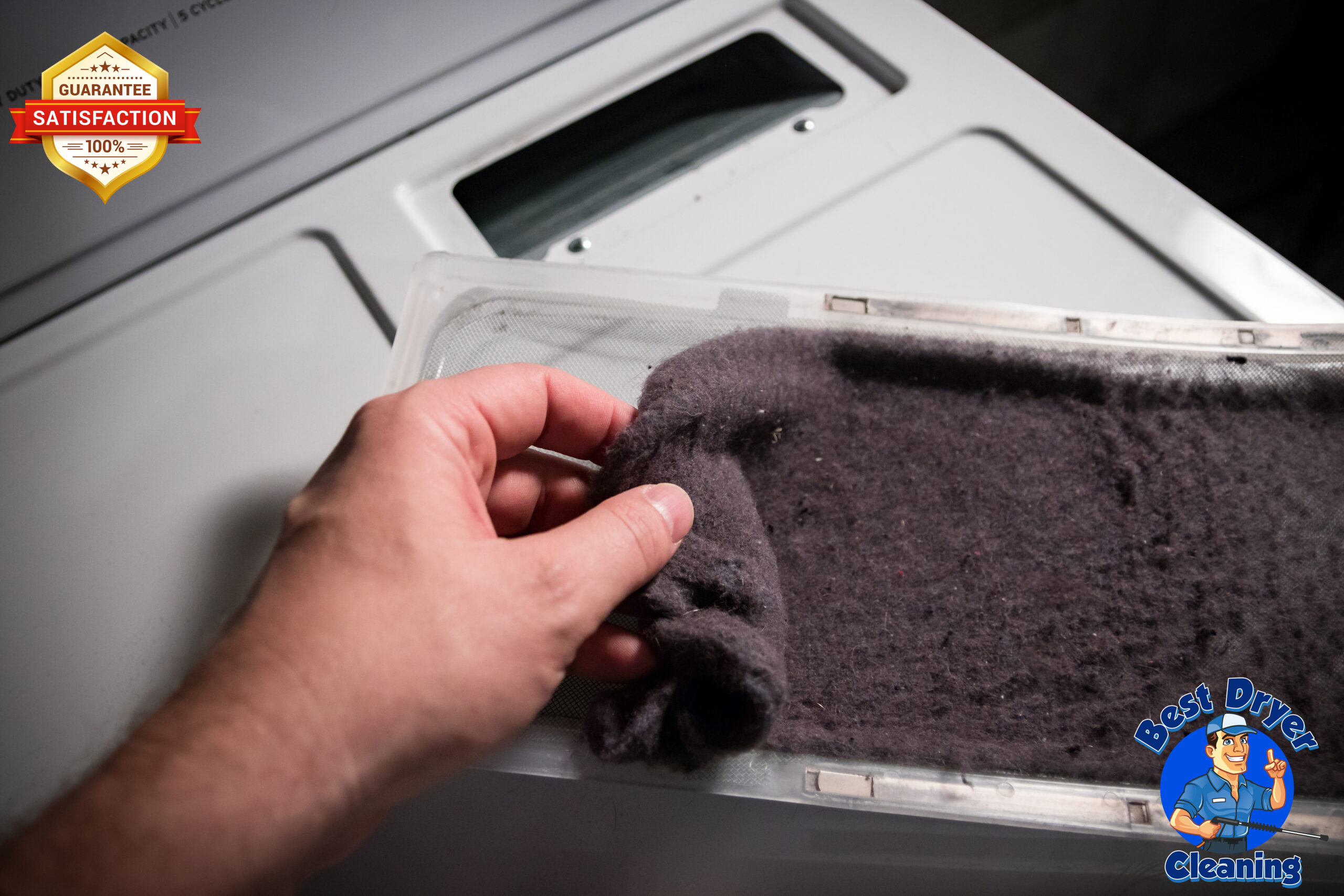 Hand,Cleaning,Accumulated,Clothing,Lint,From,Trap,In,Clothes,Dryer.